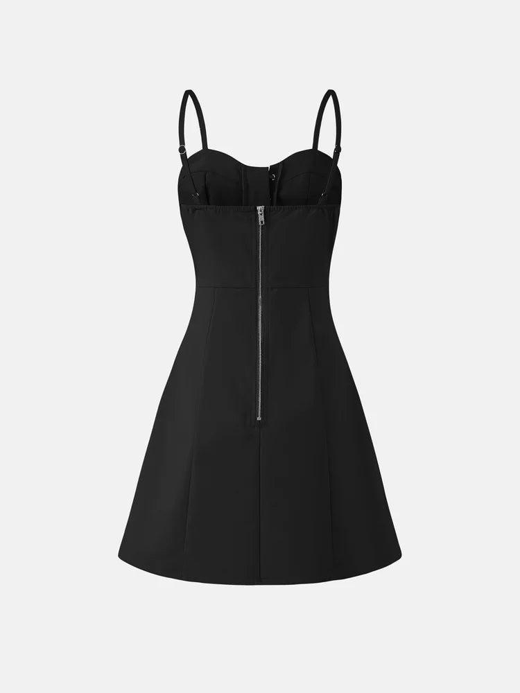 Lace Up A-line Dress