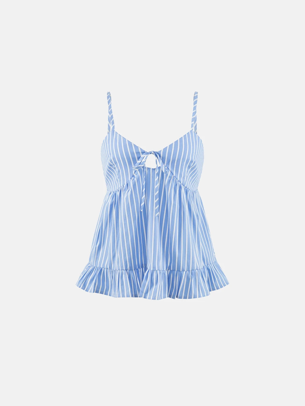 Striped Ruffle Cami Top